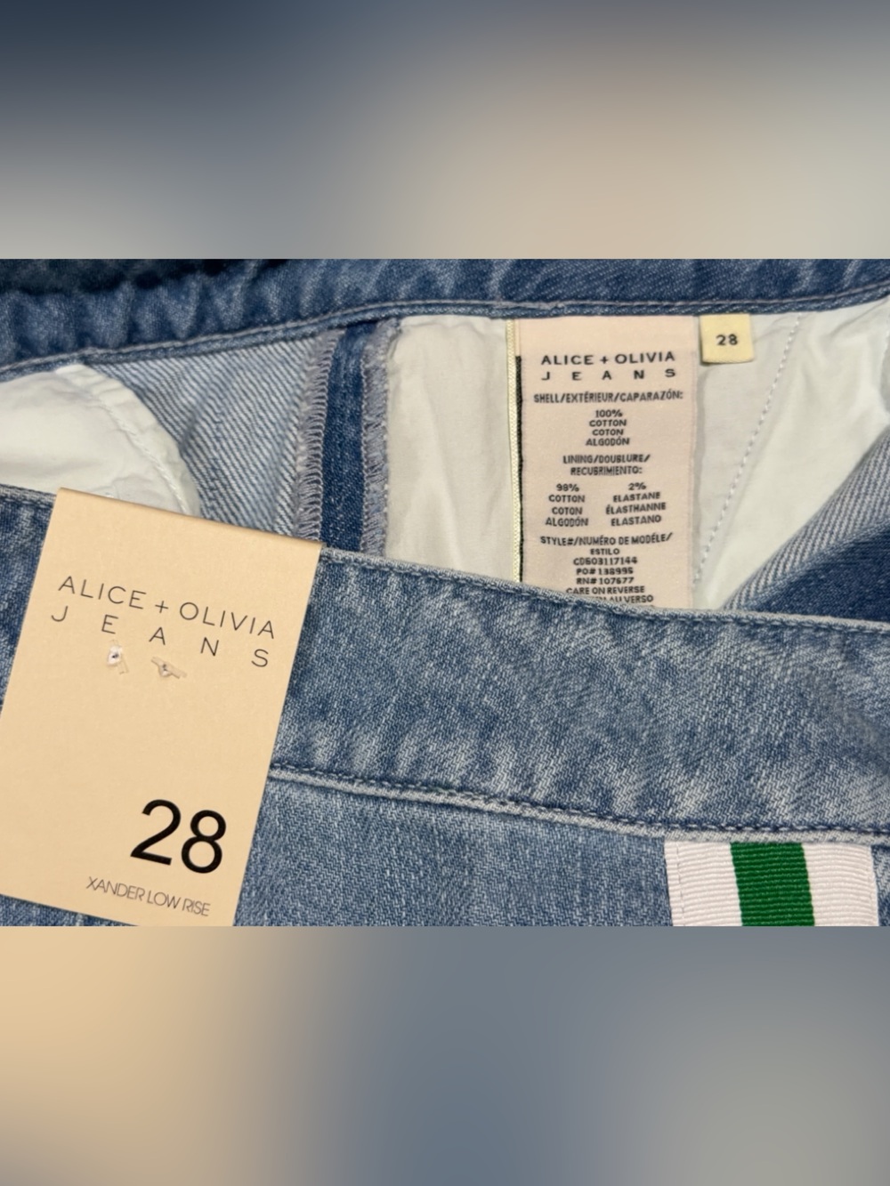 Alice + Olivia Xander Low-Rise Straight-Leg Jeans - Picture 14 of 14
